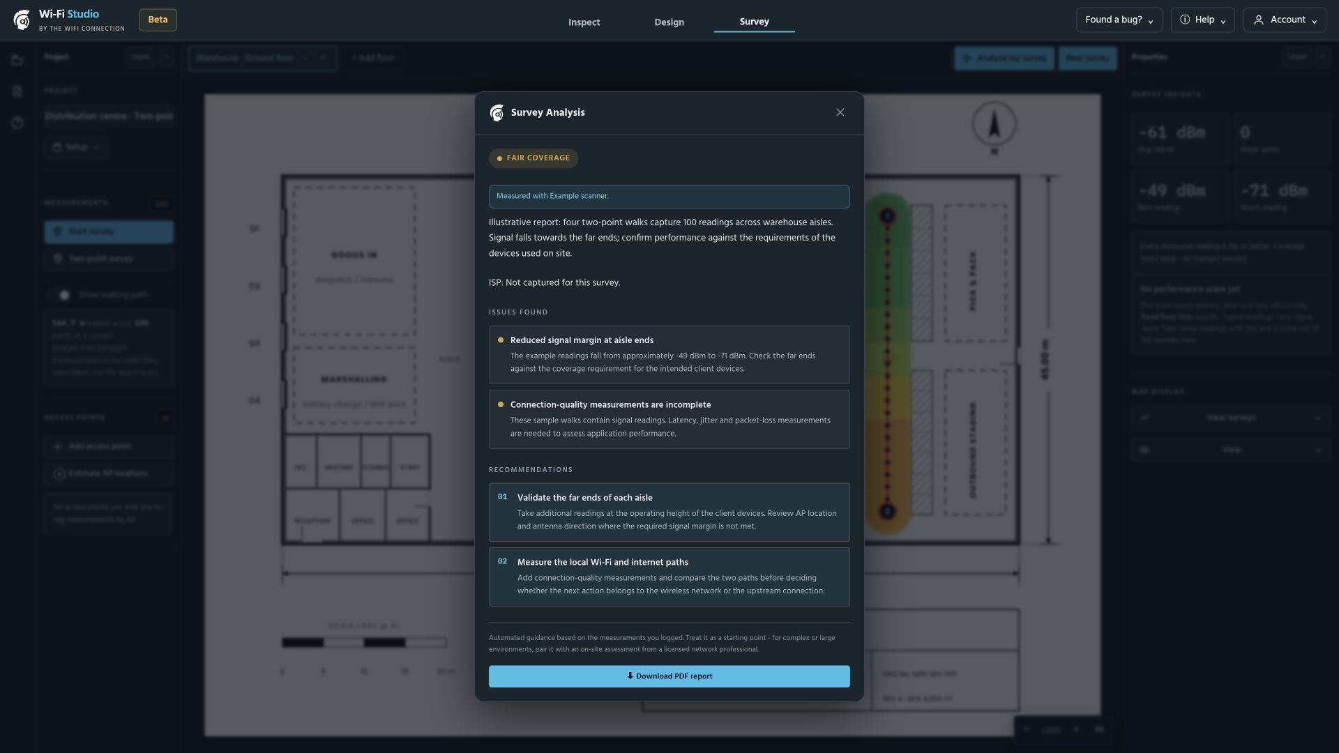 Survey analysis · Issues and next steps