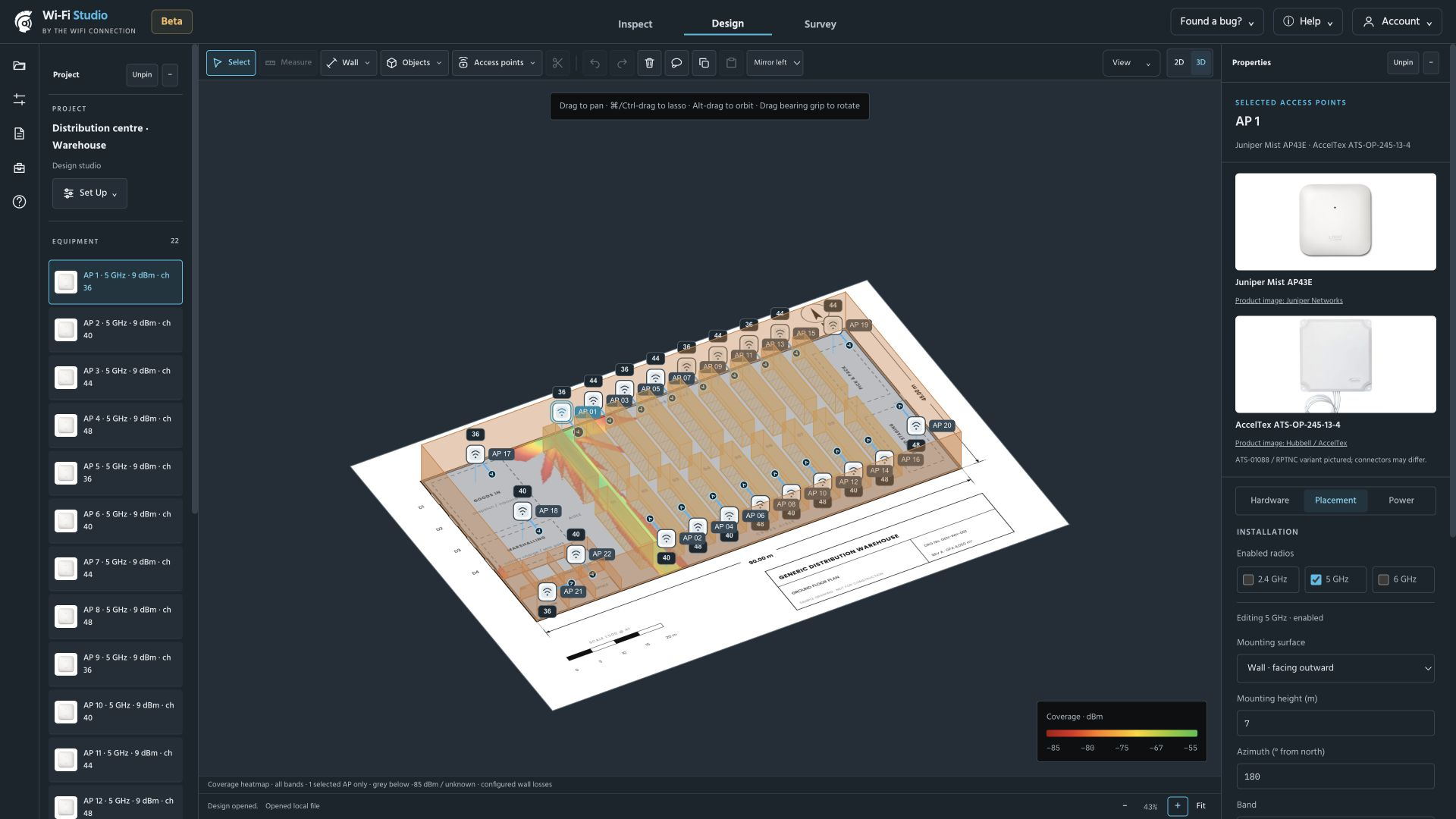 Warehouse · 3D predicted modelling
