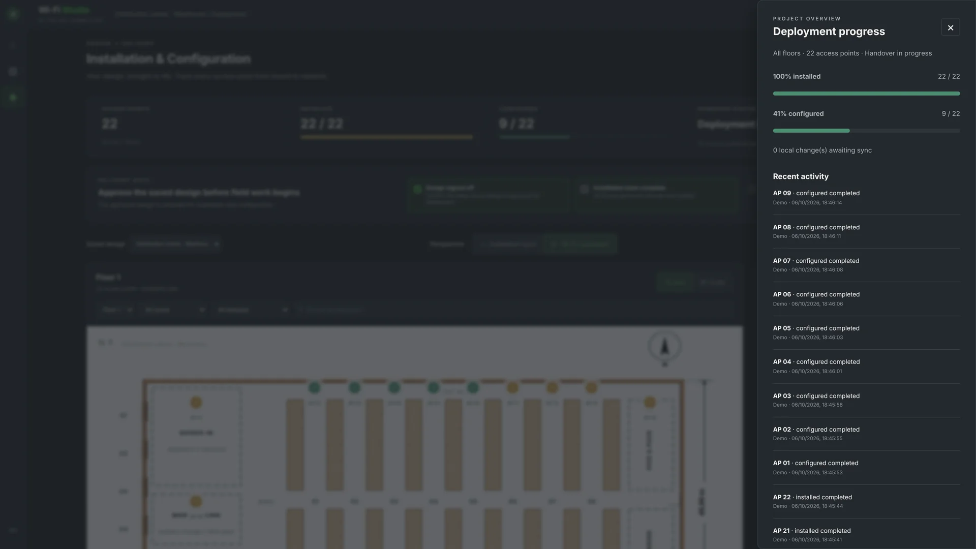 Warehouse · Deployment progress
